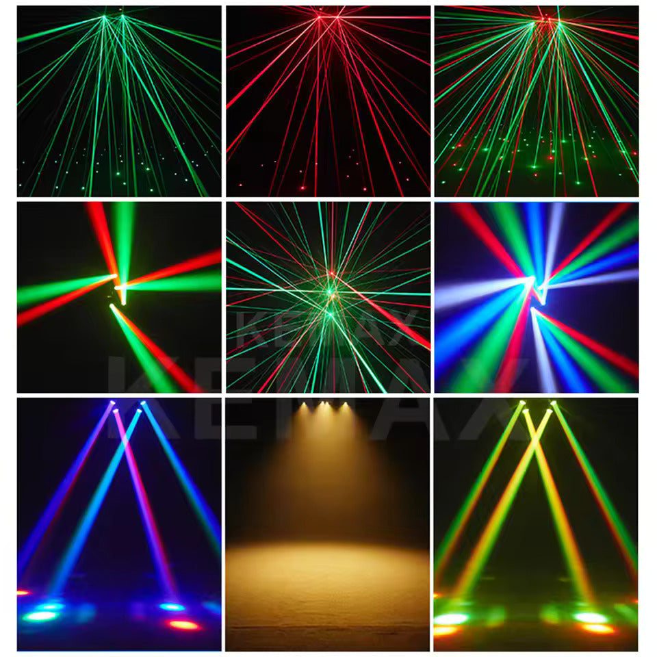 80W Disco Party Lichtanlage, RGBW LED Moving Head Scheinwerfer mit zwe – Smart LifePO4 Batterie & Heimspeicherung von Energie & Intelligentes Ladegerät