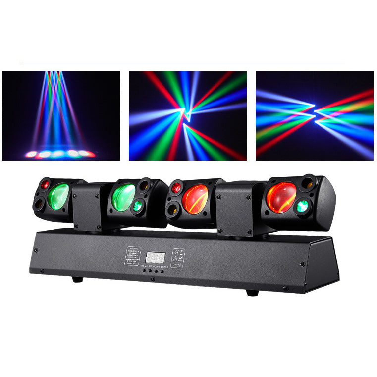 80W Disco Party Lichtanlage, RGBW LED Moving Head Scheinwerfer mit zwe – Smart LifePO4 Batterie & Heimspeicherung von Energie & Intelligentes Ladegerät