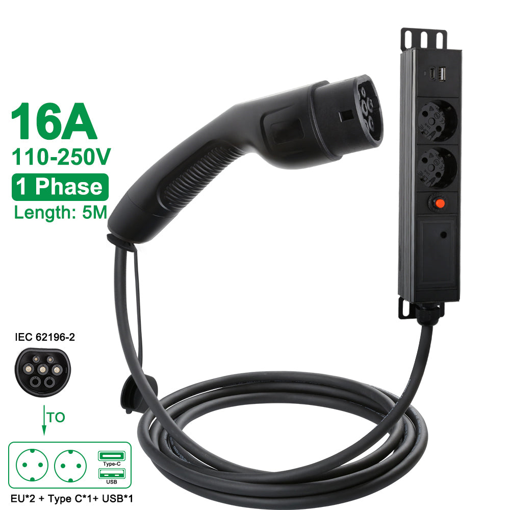 Adaptateur V2L 16A 230V Avec Écran LCD – Compatible Kia, Hyundai, BYD, NETA, MG – Alimentation Externe Voiture Électrique Pour Camping & Voyage