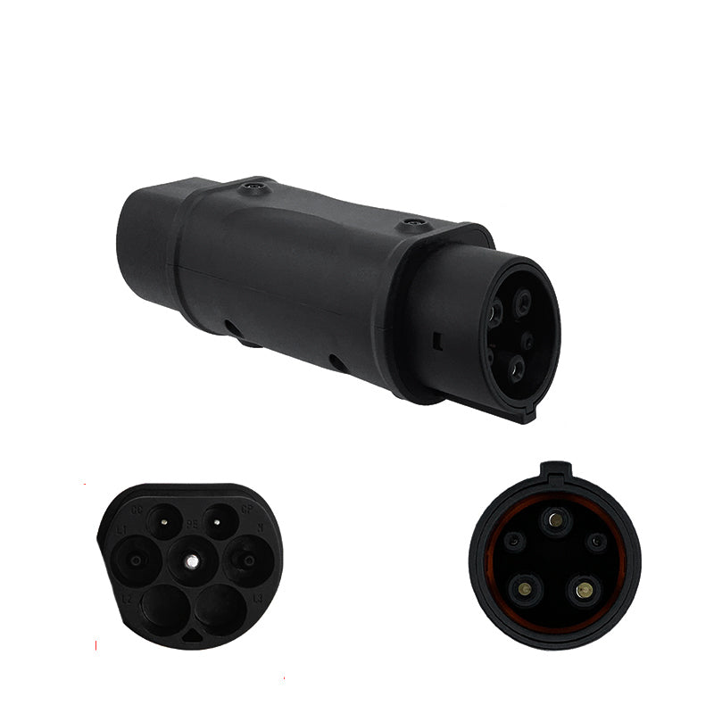 Typ 1 Auf Typ 2 EV-Ladeadapter – Max. 32A, 250V, 7,4 KW – SAE J1772 Auf IEC 62196 – IP65, -30°C Bis 50°C – Für Unterwegs & Zuhause