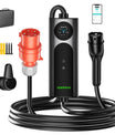 22KW 32A 3 Phase Mobile EV Wallbox, Typ 2 Schnellladegerät für Elektrofahrzeuge, 5Meter Kabel, CEE 32A Stecker