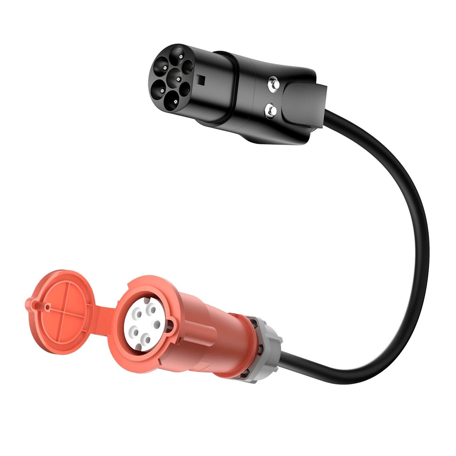 Type2 plugg til CEE16A-kontakt, adapter for 11KW EV-lader for å hente strøm fra ladestasjonen
​
