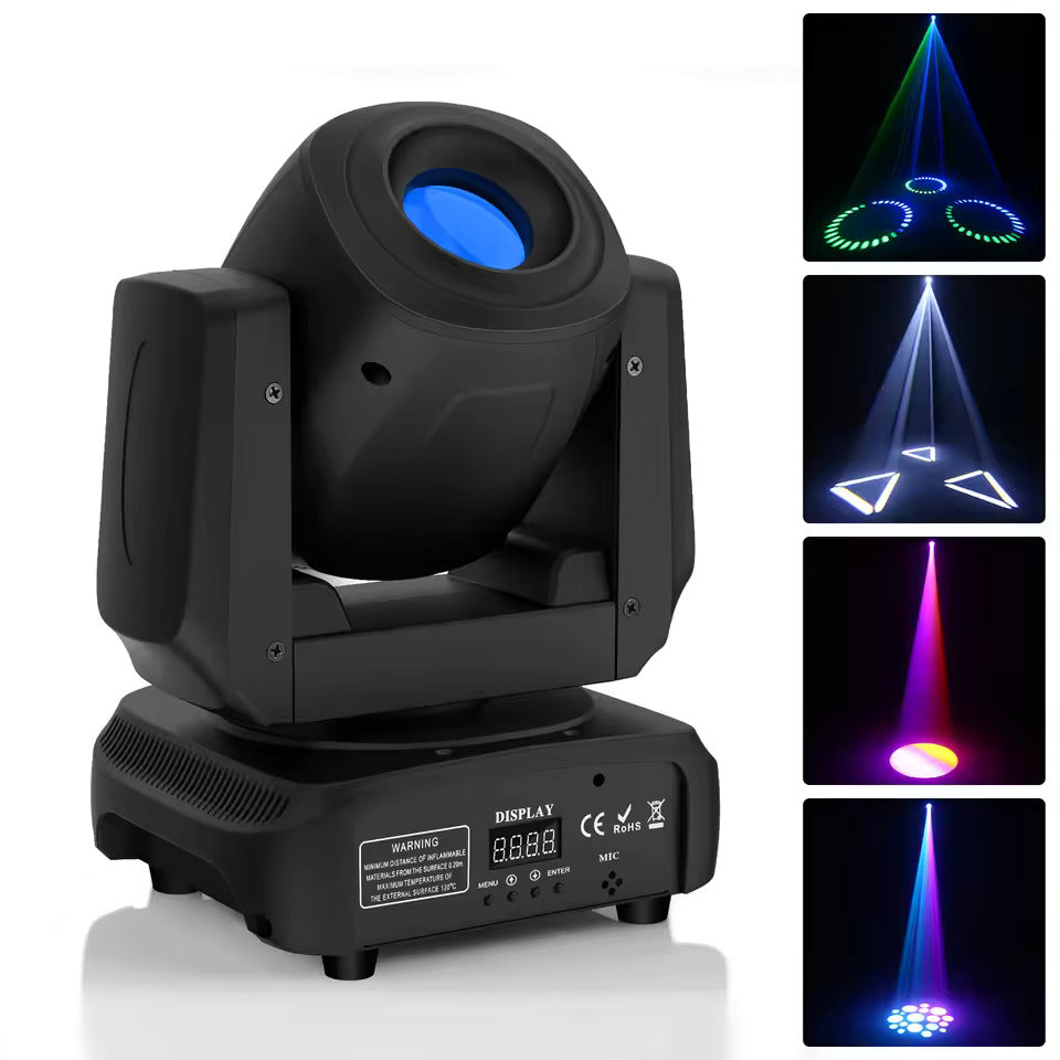 120W Gobo Moving-Head-Leuchte, 3-fach-Prisma-Bühnenlicht mit RGBW, DMX-gesteuert, LED-Strahler für KTV, DJ, Disco, Shows und Partys