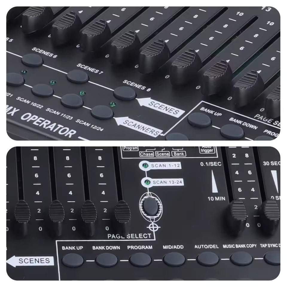 384-kanaals DMX512-lichttafel – professionele controllerconsole voor liveconcerten, KTV, dj-shows en clubs