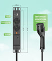 Noeifevo V2L-adapter (vehicle to load) voor MG en BYD, adapter voor ontladen elektrisch voertuig 16A type 2 naar Schuko stopcontact met 5 meter kabel