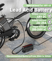 NOEIFEVO 48V 2A-20A Strømadjusterbart Batterilader for Blysyrebatterier, AGM, Gel, Golfbatterilader, LED-skjerm