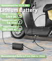 NOEIFEVO 126V 1A-10A nabíječka pro lithium-iontové baterie, vhodná pro 111V 30S lithium-baterie Li-Ion-LiPo, LCD displej, nastavitelný proud.