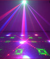 3-i-1 DMX RGBW-partylys, LED-laserstroboskop, disco DJ-beam spot-scenebelysning, dansklub, bryllup, sommerfuglelys