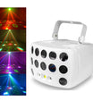 3-i-1 DMX RGBW-partylys, LED-laserstroboskop, disco DJ-beam spot-scenebelysning, dansklub, bryllup, sommerfuglelys