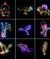 DJ Discolicht Partylicht, 3D RGB Animation Disco Licht mit Fernbedienung, Party Lichter mit DMX, Musik Sound Activated Beam Effekt Bühnenlicht für Party Festival Club Bühne Beleuchtung Show