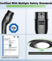 NOEIFEVO mobil veggboks 11kW med app [5m/10m | 3-fas | 6–16 A], ladekabel til elbil CEE-16A 400V til Type 2 med justerbar ladeeffekt, EV-lader for ID.3/4/5/7, IX1, Model 3/Y og andre BEV/PHEV
