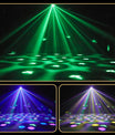 180W 8-Arm-Beam-Partylicht Bühnenbeleuchtung, 4-in-1 RGBW LED-Effektleuchte DMX512 für DJ, Disco-Party, KTV, Konzert, Nachtclub