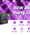 60W Moving Head Partylicht, 2-Arm RGBW Beam Disco-Partylicht mit Fernbedienung, DMX512 Bühneneffekt DJ-Licht für Veranstaltungen, Club, Weihnachten