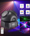 36W Mini-Discolichter, RGBW LED-Partybeleuchtung, Doppel-Moving-Head-Strahler, DMX512 DJ-Ausrüstung Stroboskop-Bühneneffekt für Nachtclub, Bar und Show