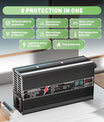 NOEIFEVO 54.75V 8A LiFePO4 cargador de batería para batería de litio LiFePO4 de 15S 48.0V, pantalla LED, carcasa de aluminio