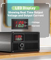 NOEIFEVO 126V 1A-10A nabíječka pro lithium-iontové baterie, vhodná pro 111V 30S lithium-baterie Li-Ion-LiPo, LCD displej, nastavitelný proud.