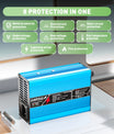 NOEIFEVO 27.6V-29.4V 2A 4A 5A  Blei-Säure-Batterieladegerät für 24V Blei-Säure Batterie, Kühlventilator, automatischer Abschaltung（BLUE）