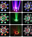Luce Moving Head 200W a 8 bracci tipo Occhio d'Ape, illuminazione da palco per DJ con supporto DMX512, party light LED RGBW 4-in-1 con telecomando per matrimoni, bar, club e discoteche