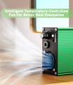 NOEIFEVO 13.8V-14.7V 5A 6A 7A 8A  Blei-Säure-Batterieladegerät für 12V Blei-Säure Batterie,  Kühlventilator, automatischer Abschaltung (GREEN)