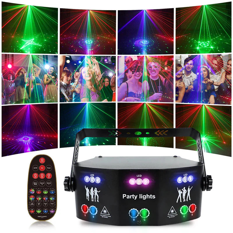 Discolicht Partylicht, LED RGB Licht DJ Projektor Musikgesteuert DJ Di – Smart LifePO4 Batterie & Heimspeicherung von Energie & Intelligentes Ladegerät