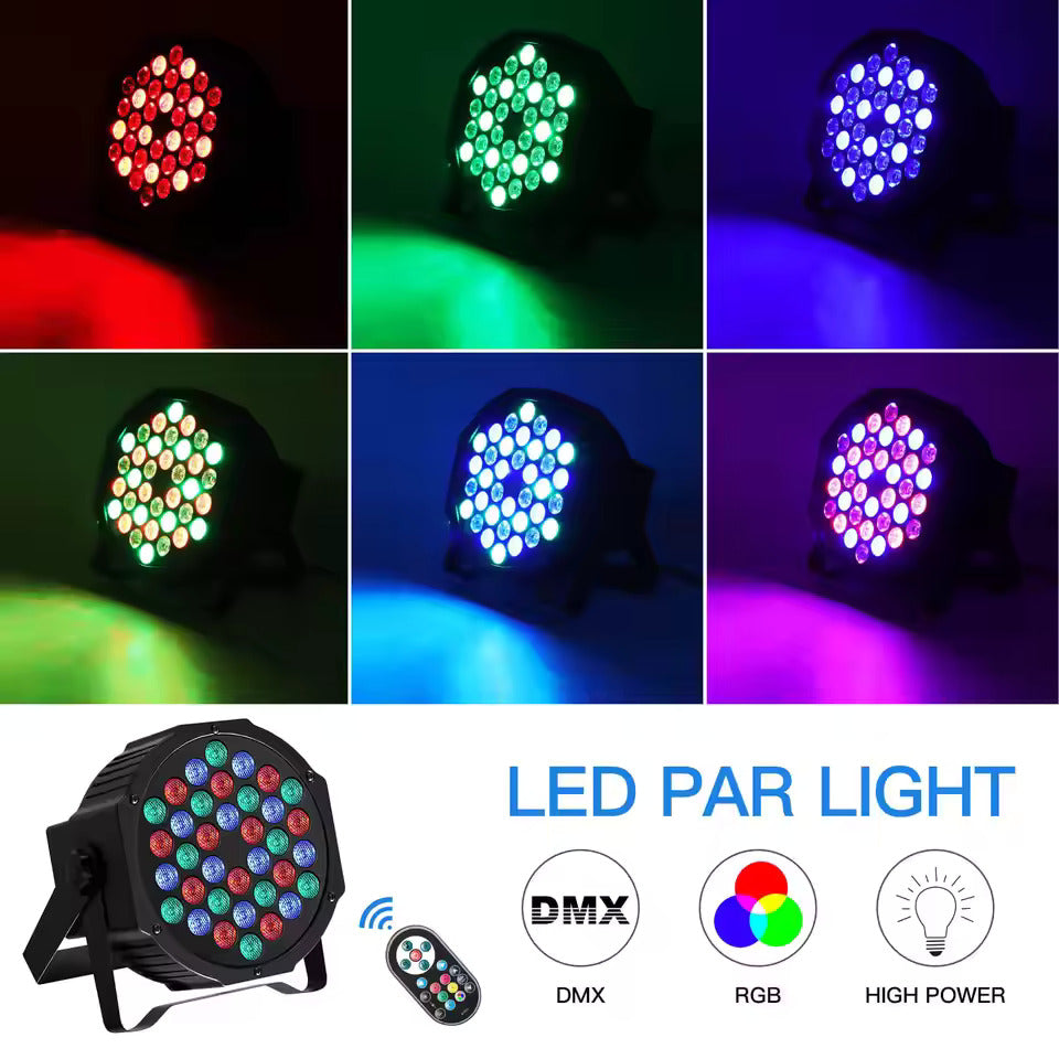 2er-Pack RGB LED Par Strahler, 36 LED Bühnenlicht Partylicht mit Fernb – Smart LifePO4 Batterie & Heimspeicherung von Energie & Intelligentes Ladegerät