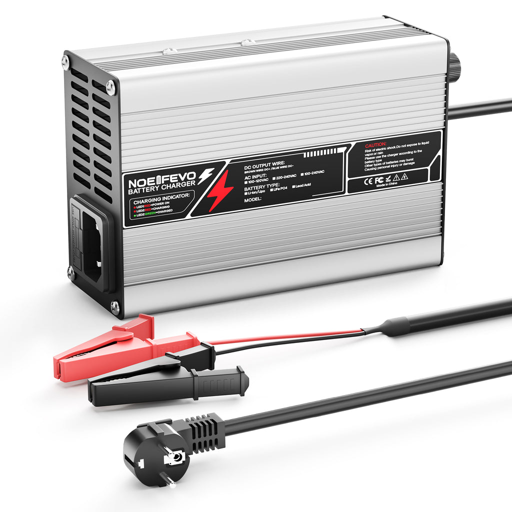 NOEIFEVO 21V 2A 3A 4A 5A Lithium-Ladegerät für 5S 18.5V Li-Ion Lipo-Batterien, Kühlventilator, automatischer Abschaltung