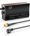 NOEIFEVO 48V 2A-20A Strømadjusterbart Batterilader for Blysyrebatterier, AGM, Gel, Golfbatterilader, LED-skjerm