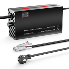 NOEIFEVO 48V 2A-20A Caricabatterie Regolabile per Batteria al Piombo, AGM, Gel, Caricabatterie per Carro da Golf, Display a LED