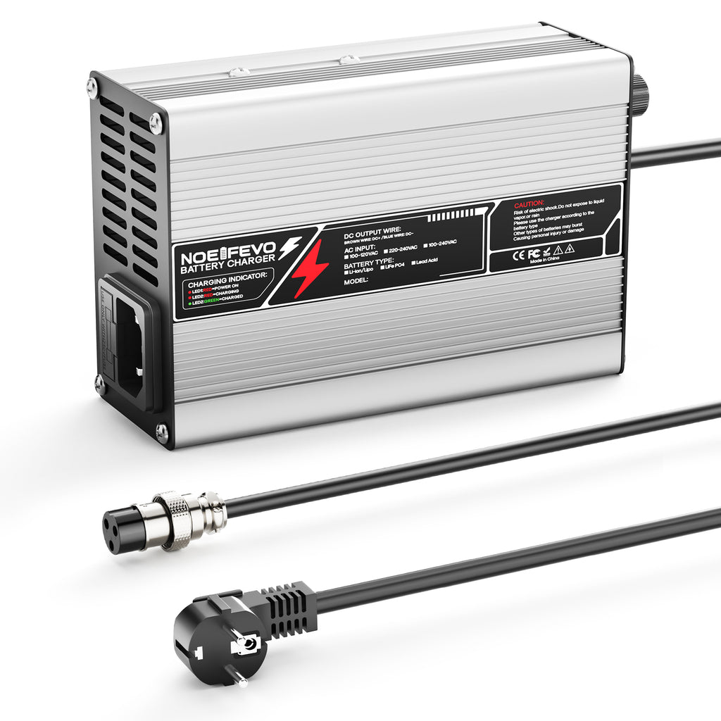 NOEIFEVO 21V 2A 3A 4A 5A Lithium-Ladegerät für 5S 18.5V Li-Ion Lipo-Batterien, Kühlventilator, automatischer Abschaltung