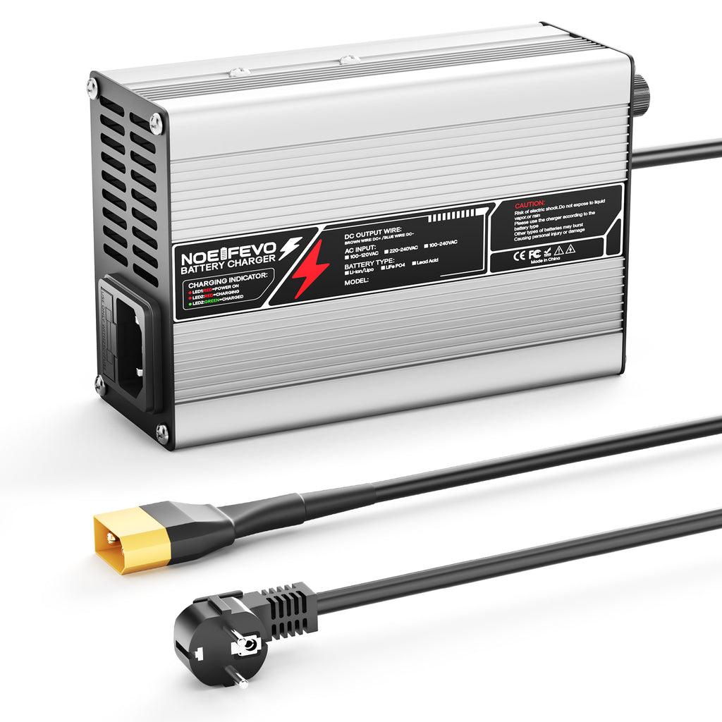 NOEIFEVO 21V 2A 3A 4A 5A Lithium-Ladegerät für 5S 18.5V Li-Ion Lipo-Batterien, Kühlventilator, automatischer Abschaltung