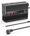 NOEIFEVO 43.8V 2A 3A 3.5A 4A LiFePO4 Batteriladdare för 12S 36V 38.4V LiFePO4 batteri, kylfläkt, automatisk avstängning (SVART)