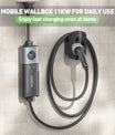 NOEIFEVO Master Traveller EV Wallbox 11kW mit App, Mobile Ladestation 3-Phasen 400V (6-16A einstellbar), 5m/10m Type 2 Ladekabel mit EU-Reiseadapter (CEE32/CEE16A/Schuko/Type2 Stecker), IP65 wasserdicht, RCD B Schutz Ladegerät