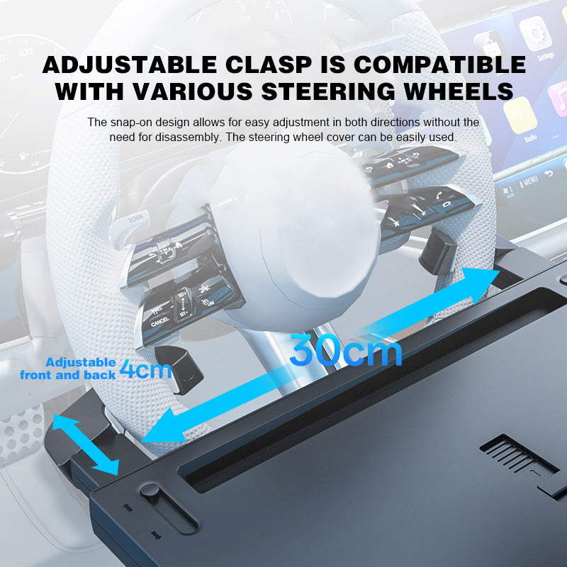 Multifunktionelt ratbord til bilen – ideelt til spisning, arbejde eller som laptop-bord på farten Portable Car Tray Table for all vehicles
