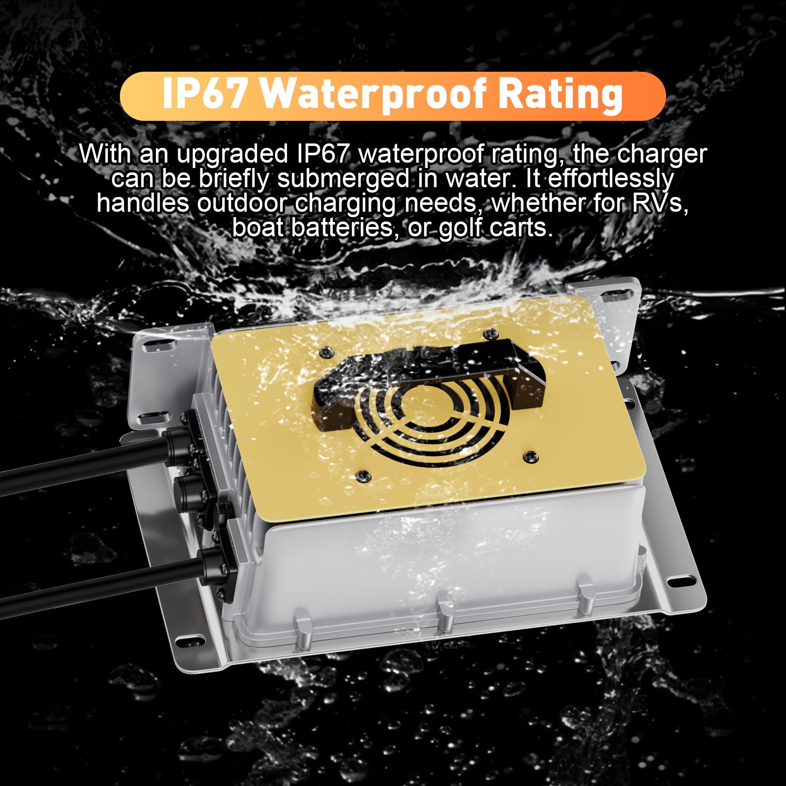 NOEIFEVO 58.4V 30A LiFePO4-akkulaturi 51.2V (48V) 16S LiFePO4-akulle, vedenpitävä, 0V BMS käytössä