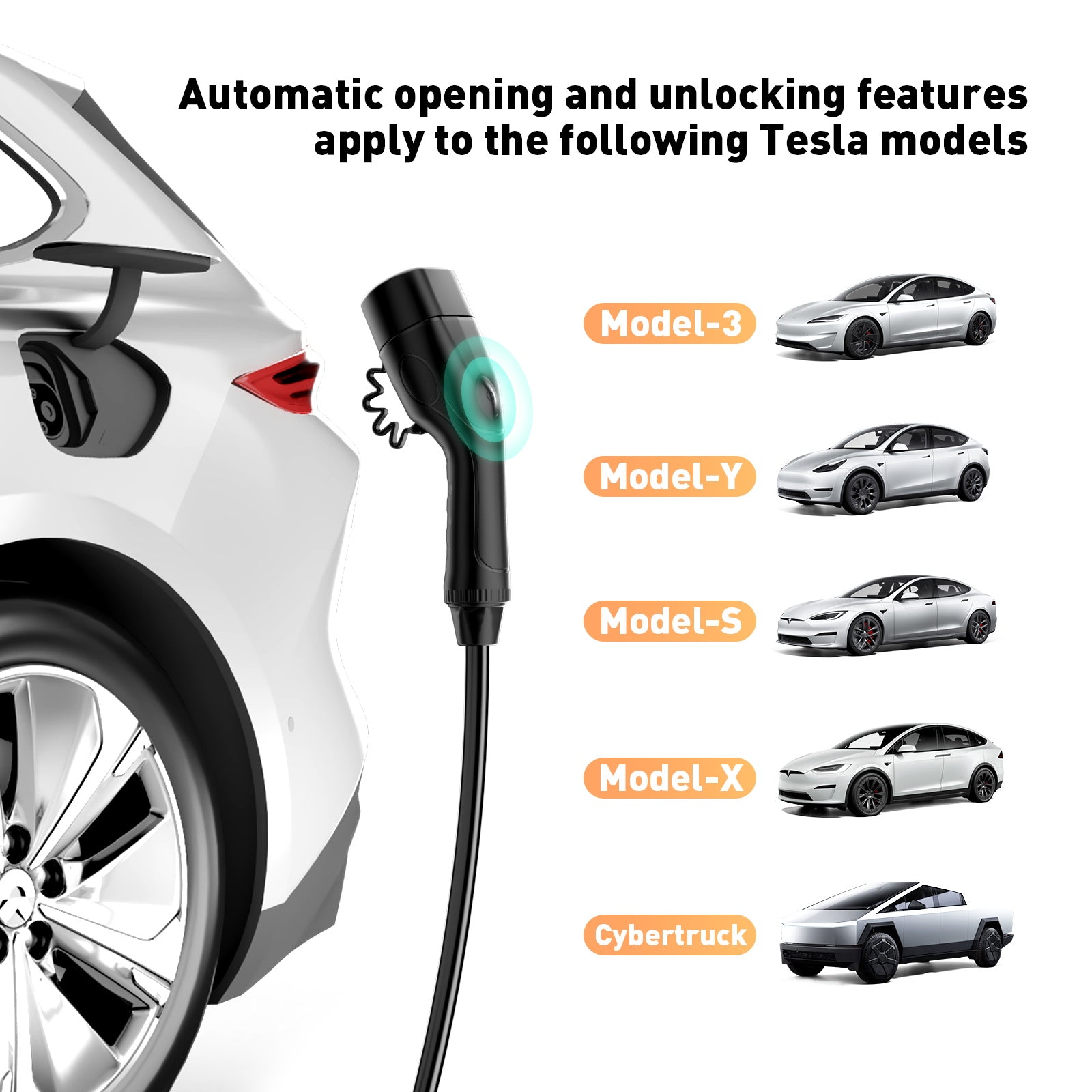 NOEIFEVO Master Traveller EV Wallbox 11kW mit Tesla Unlock-Taste, Mobile Ladestation 3-Phasen 400V (6-16A einstellbar), 5m/10m Type 2 Ladekabel mit EU-Reiseadapter (CEE32/CEE16A/Schuko/Type2 Stecker).