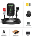NOEIFEVO EV Wallbox Typ 2, 11kW mit RFID, 8–16A, 3-phasiges 400V Ladegerät für Elektrofahrzeuge (BEV/PHEV) mit 5 m Ladekabel und Kabelhalter, Schutzart IP65, effiziente Ladegerät Ladestation für Zuhause und Büro