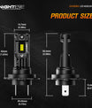 2 pezzi 80W 22000LM Lumen lampada anabbagliante auto, lampada LED H7 H11 9005 9006 H4