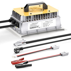 NOEIFEVO 58.4V 50A LiFePO4 akkulaturi 51.2V (48V) 16S LiFePO4 akulle, vedenpitävä, 0V BMS aktivoitu