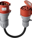 Adaptér CEE 32A zástrčka na 16A spojku, 3fázový 400V adaptér pro 11KW nabíječku EV