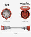 CEE-Adapter 32A-Stecker auf 16A-Kupplung, 3-Phasen 400V-Adapter für 11KW EV-Ladegerät