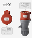 Adaptér CEE 32A zástrčka na 16A spojku, 3fázový 400V adaptér pro 11KW nabíječku EV