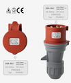 CEE-Adapter 32A-Stecker auf 16A-Kupplung, 3-Phasen 400V-Adapter für 11KW EV-Ladegerät