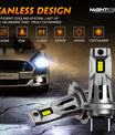 2 יחידות מנורת פנסים לרכב 60W 12000 לומן, נורת LED H7