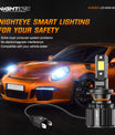 2 יחידות מנורת פנס לרכב 72W 15000LM, H1 H3 H7 H11 9005 9006 9012 881 מנורת LED