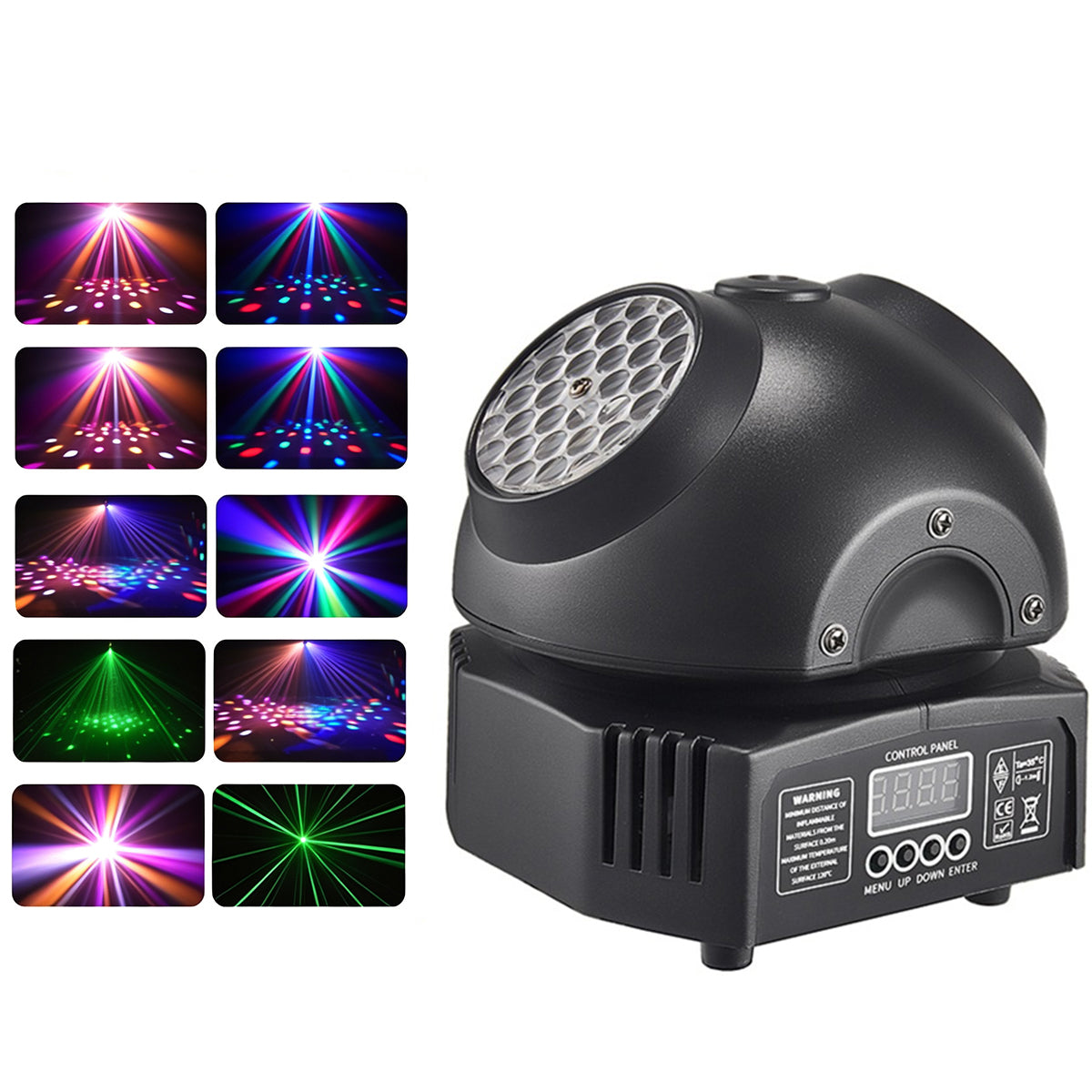 36W mini-discolys, RGBW LED-partybelysning, dobbel moving-head-spot, DMX512 DJ-utstyr, stroboskop-sceneeffekt for nattklubb, bar og show