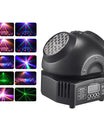 36W mini-discolys, RGBW LED-partybelysning, dobbel moving-head-spot, DMX512 DJ-utstyr, stroboskop-sceneeffekt for nattklubb, bar og show