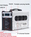 Puhdas siniaaltoinvertteri 1500W/3000W DC 12V 24V 48V 60V 72V AC 220V 50Hz -muunnin aurinko- ja autoakuille, LED-näytöllä