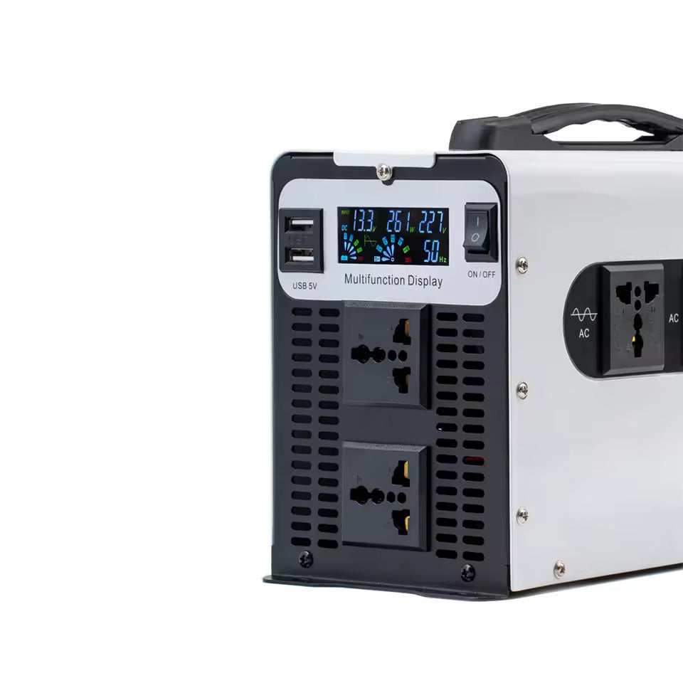 Puhdas siniaaltoinvertteri 1500W/3000W DC 12V 24V 48V 60V 72V AC 220V 50Hz -muunnin aurinko- ja autoakuille, LED-näytöllä