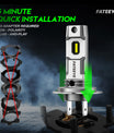 2 stk. 50W 10000 Lumen bilforlygter, H7 LED lampe.