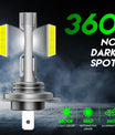 2 stk. 50W 10000 Lumen bilforlygter, H7 LED lampe.